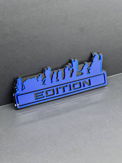 1PC LOTR Blue Edition Emblem Car Badges Badass 3D Sticker LOTR  Decal Multicolor