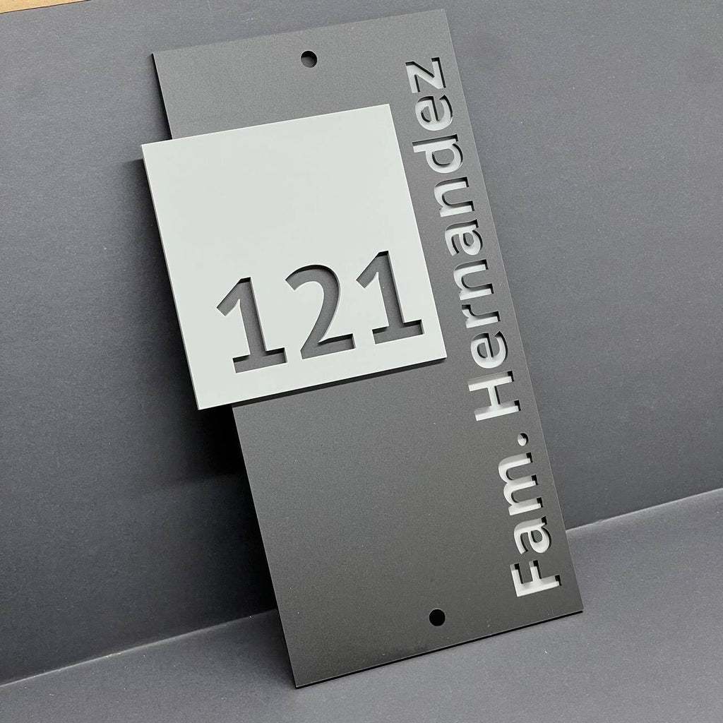 House Number Sign MULTI COLOR Personalized Modern Address Plate Custom Home