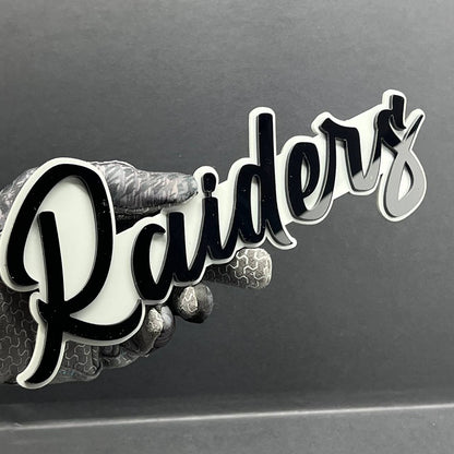 1PC Raiders Emblem – 3D Multicolor Acrylic Car Fender & Tailgate Badge