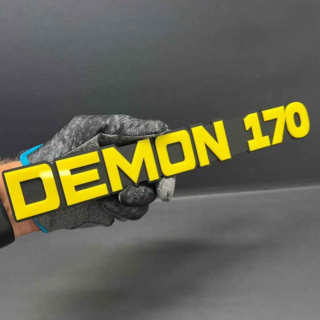 1pcs DEMON 170 Emblem Car Badges 3D Sticker DEMON 170 Decal Multicolor