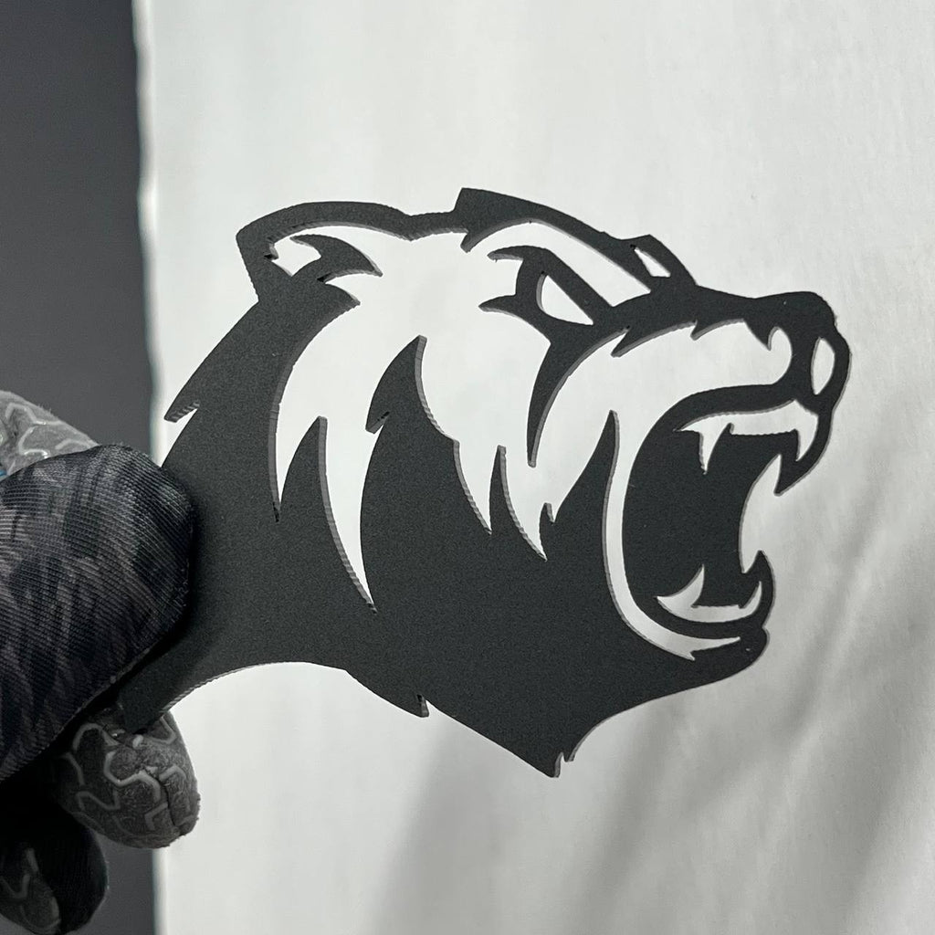 Bear Emblem Badge for Car Truck, Set of 2 Angry Aggressive Fender Badges