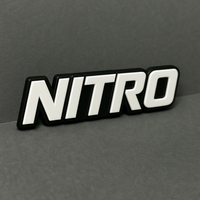 1PC NITRO Emblem – 3D Multicolor Acrylic Car Fender Trunk Badge