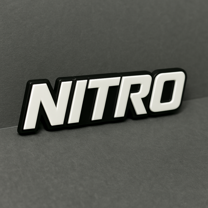 1PC NITRO Emblem – 3D Multicolor Acrylic Car Fender Trunk Badge
