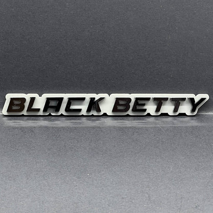 1PC Black Betty Emblem – 3D Multicolor Acrylic Fender & Trunk Car Badge