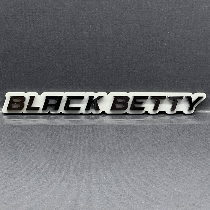 1PC Black Betty Emblem – 3D Multicolor Acrylic Fender & Trunk Car Badge