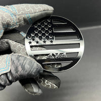 1pc American Flag 4x4 Multicolor 3D Car Emblem – Durable Fender & Trunk Decal