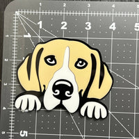 1PC BEAGLE Emblem – Custom 3D Multicolor Acrylic Dog Car Exterior Badge