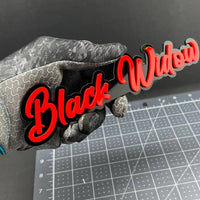 1PC Black Widow Emblem – 3D Multicolor Acrylic Car, SUV, or Truck Badge Decal