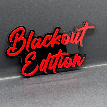 1PCS Blackout Edition Emblem – 3D Multicolor Acrylic Car, Truck & SUV Badge