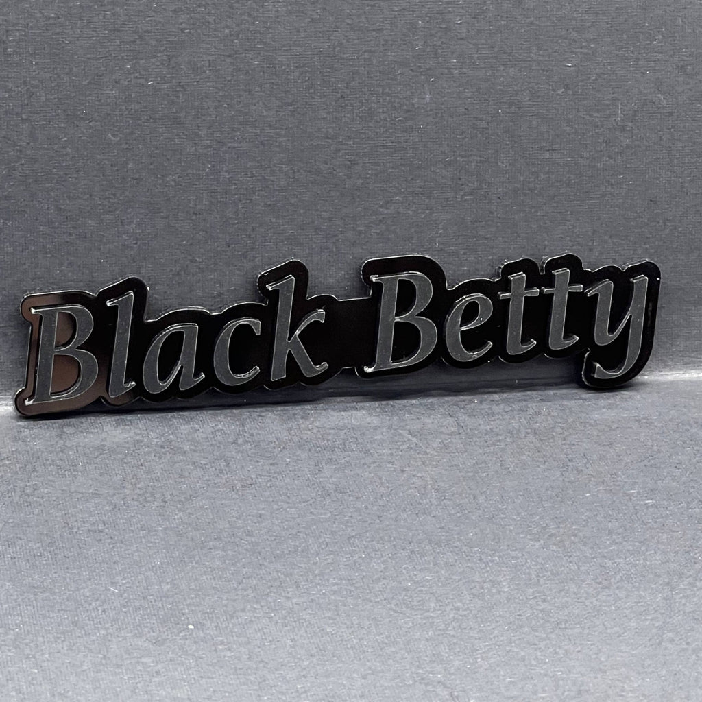1pc Black Betty Multicolor 3D Car Emblem – Easy Install Fender & Trunk Decal