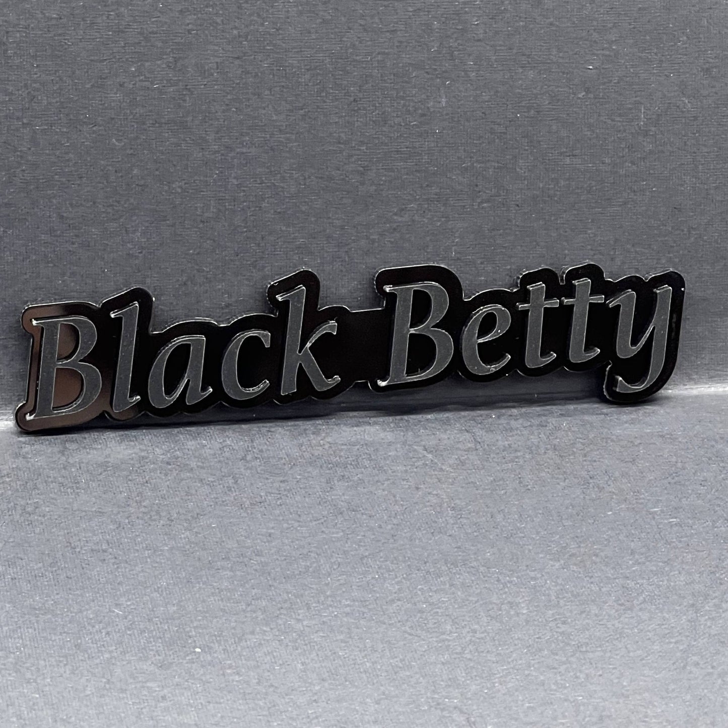 1pc Black Betty Multicolor 3D Car Emblem – Easy Install Fender & Trunk Decal