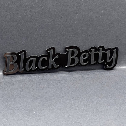 1pc Black Betty Multicolor 3D Car Emblem – Easy Install Fender & Trunk Decal