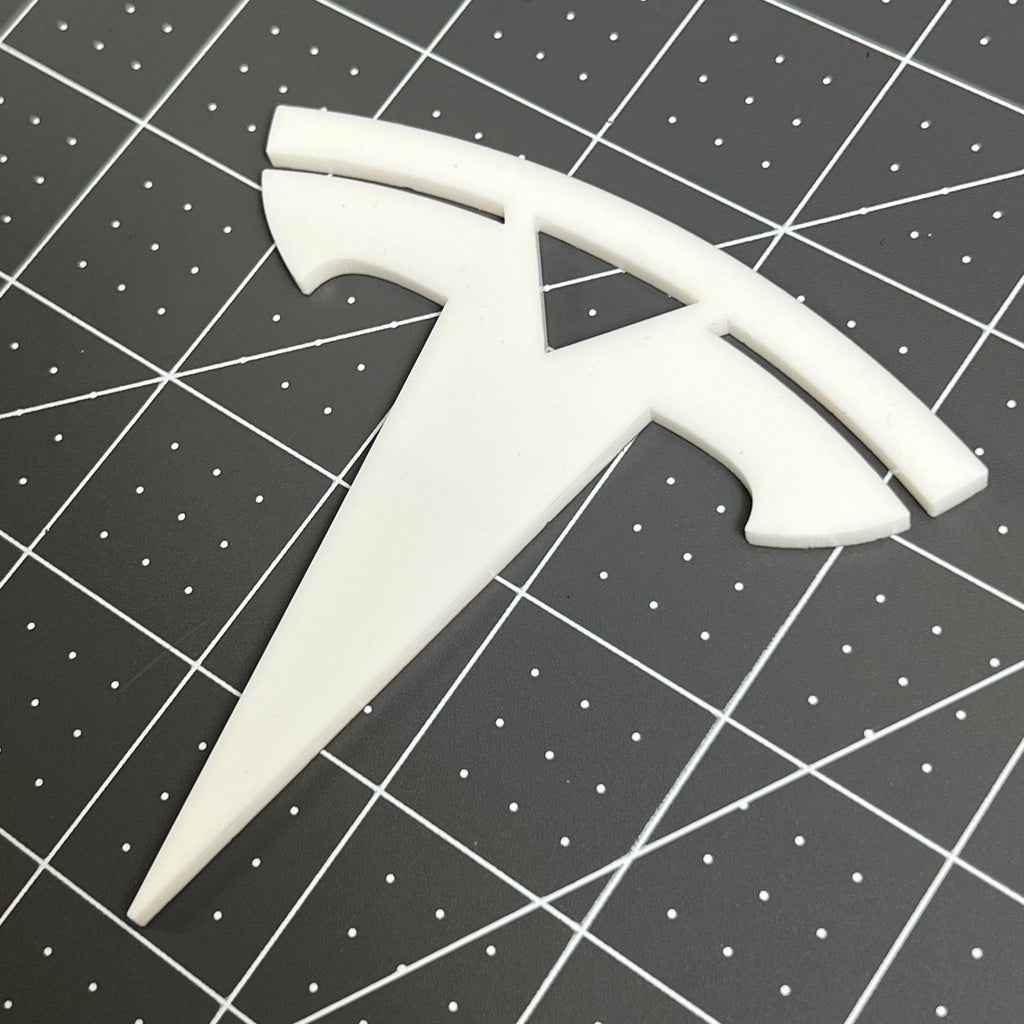 2PCS Tesla Emblems – Custom 3D Multicolor Acrylic Fender & Trunk Badges