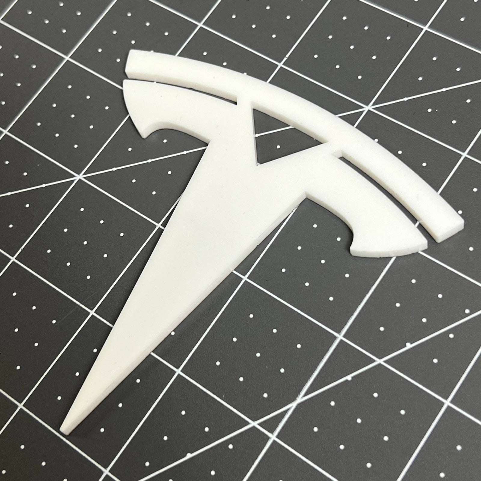 2PCS Tesla Emblems – Custom 3D Multicolor Acrylic Fender & Trunk Badges