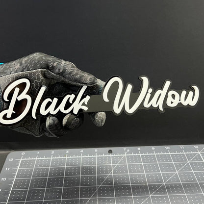 1pc Black Widow 3D Emblem Badge – Multicolor Acrylic Car Fender & Trunk Decal