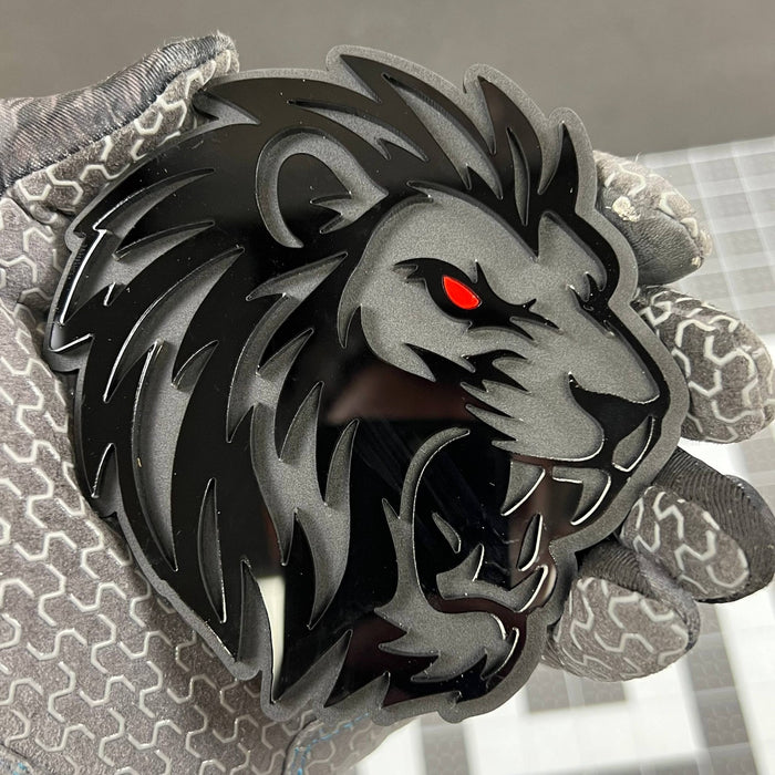 1pcs LION Multicolor 3D Acrylic Emblem – Custom Car, Truck & SUV Exterior Badge