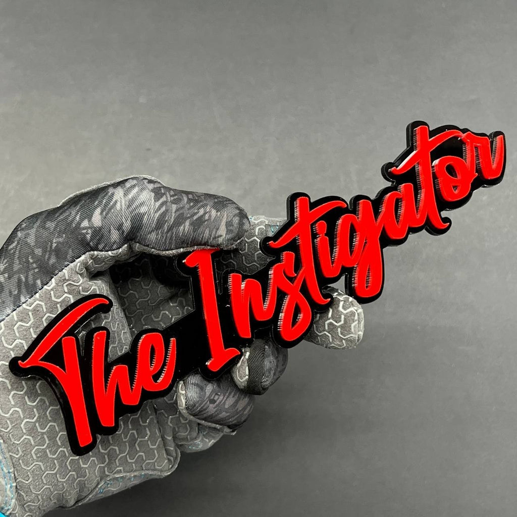 1PC THE Instigator Emblem – 3D Acrylic Multicolor Car Truck SUV Tailgate Badge