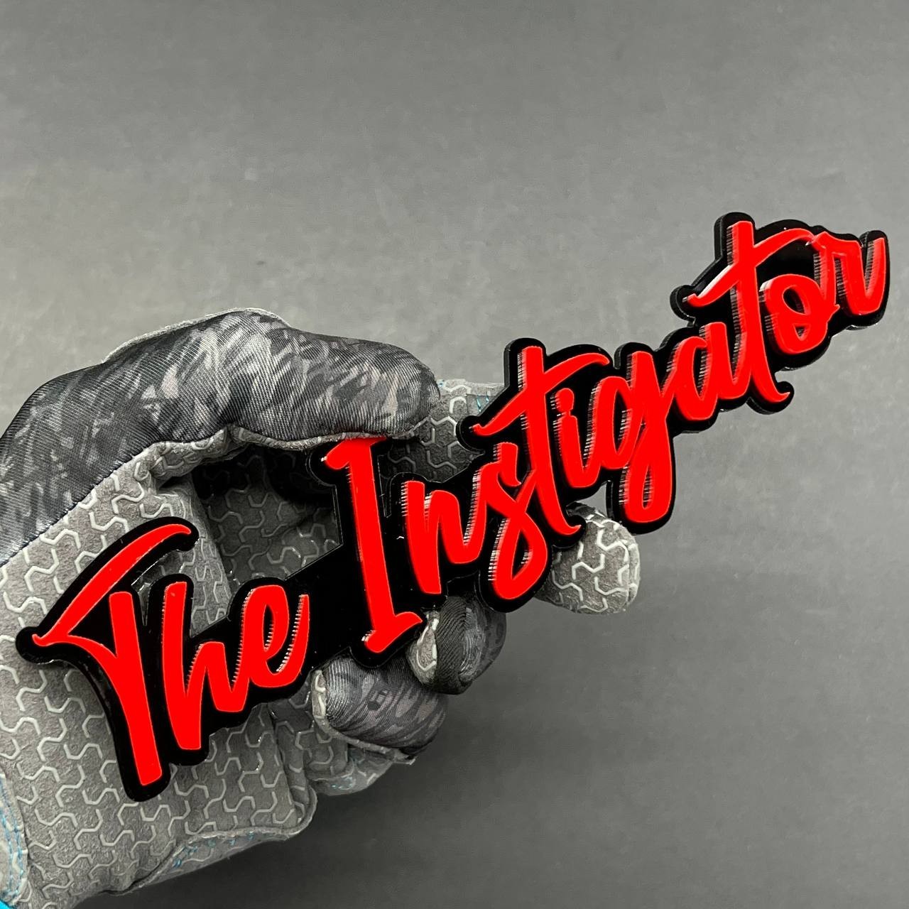 1PC THE Instigator Emblem – 3D Acrylic Multicolor Car Truck SUV Tailgate Badge