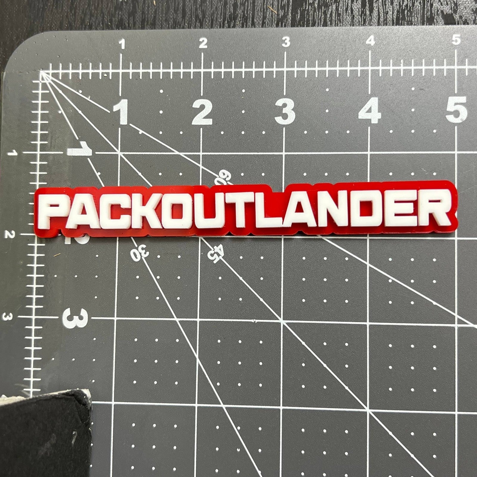 PACKOUTLANDER 3D Emblem – Custom Multicolor Acrylic Car Exterior Badge (1PC)