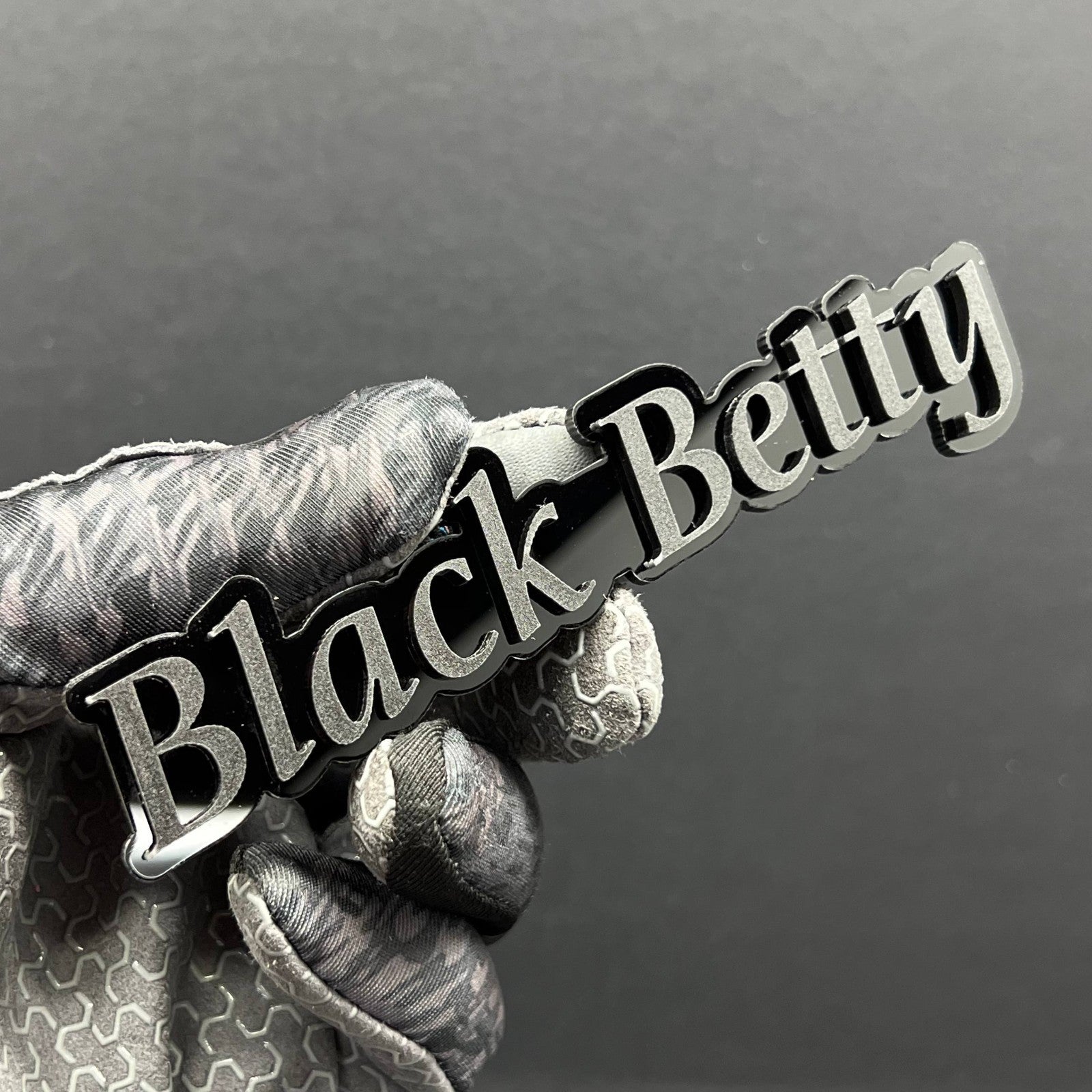 1pc Black Betty Multicolor 3D Car Emblem – Easy Install Fender & Trunk Decal