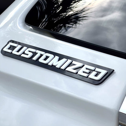 Custom Car Emblem Badge MULTI COLOR Customized Text Names