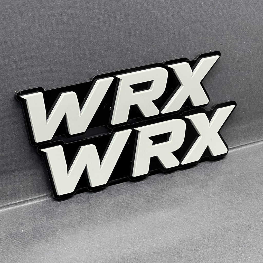 2PCS WRX Emblems – Custom 3D Acrylic Multicolor Fender & Trunk Badges