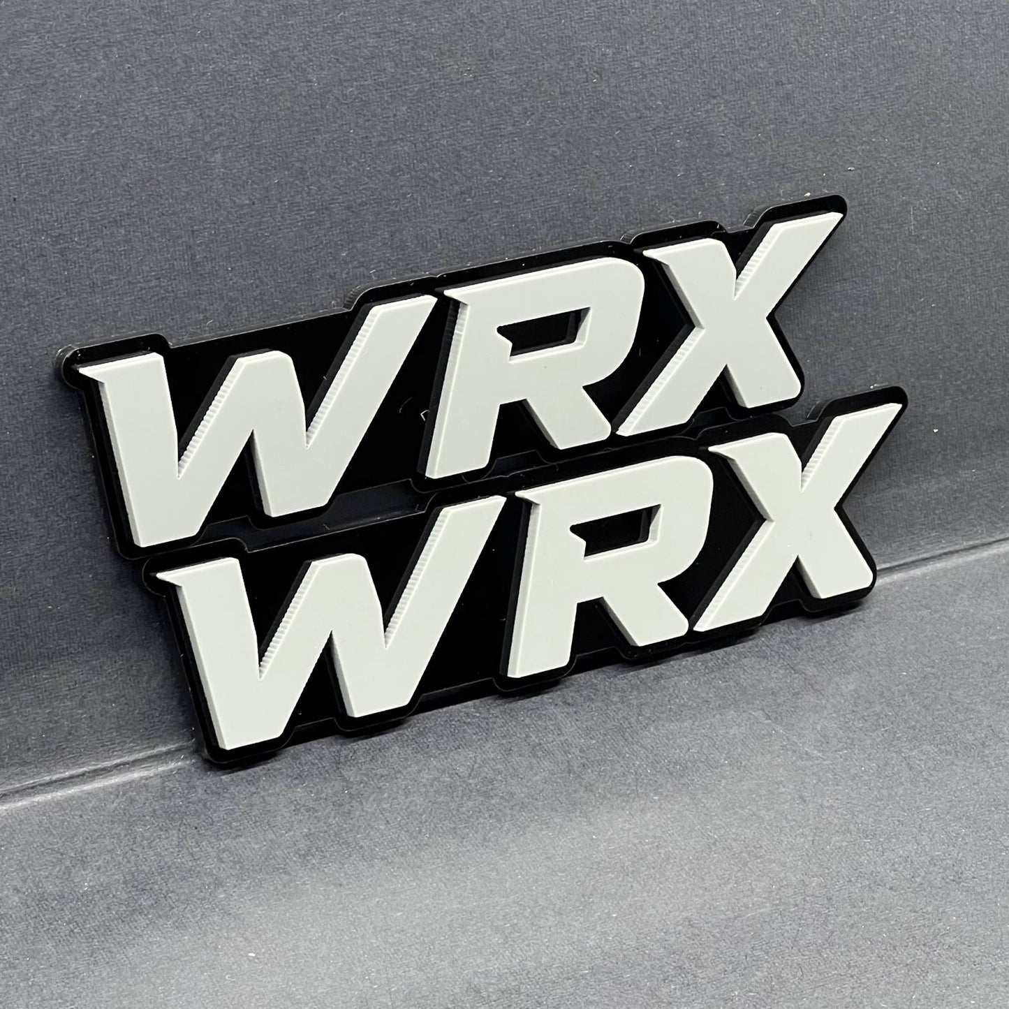 2PCS WRX Emblems – Custom 3D Acrylic Multicolor Fender & Trunk Badges