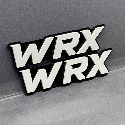 2PCS WRX Emblems – Custom 3D Acrylic Multicolor Fender & Trunk Badges