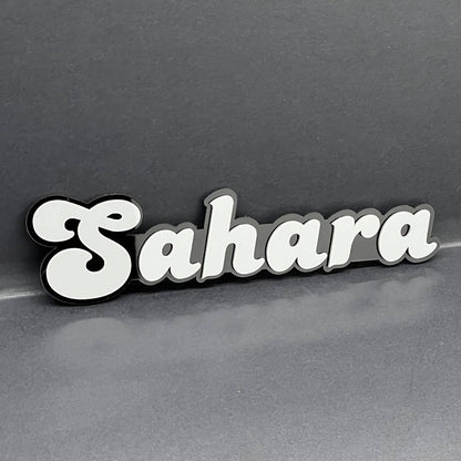 1PC SAHARA Badge – Multicolor 3D Fender Emblem for Jeep Wrangler Sahara