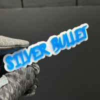 1PC Silver Bullet Emblem – 3D Multicolor Acrylic Car Fender Tailgate Badge