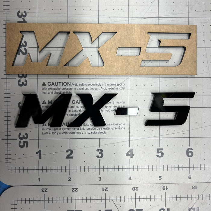 1PC Mazda MX-5 Emblem – Durable Acrylic Rear Trunk & Fender Car Badge