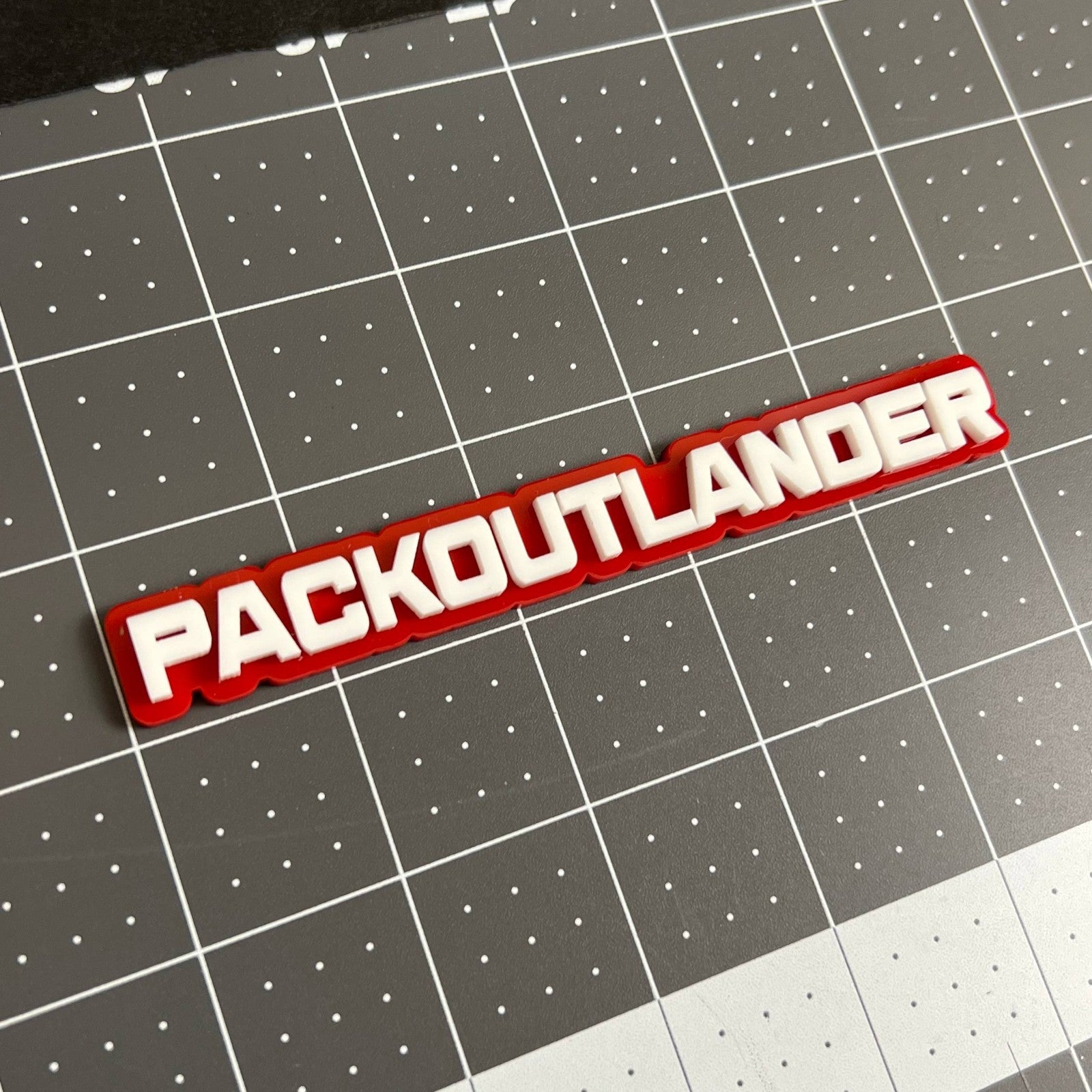 PACKOUTLANDER 3D Emblem – Custom Multicolor Acrylic Car Exterior Badge (1PC)
