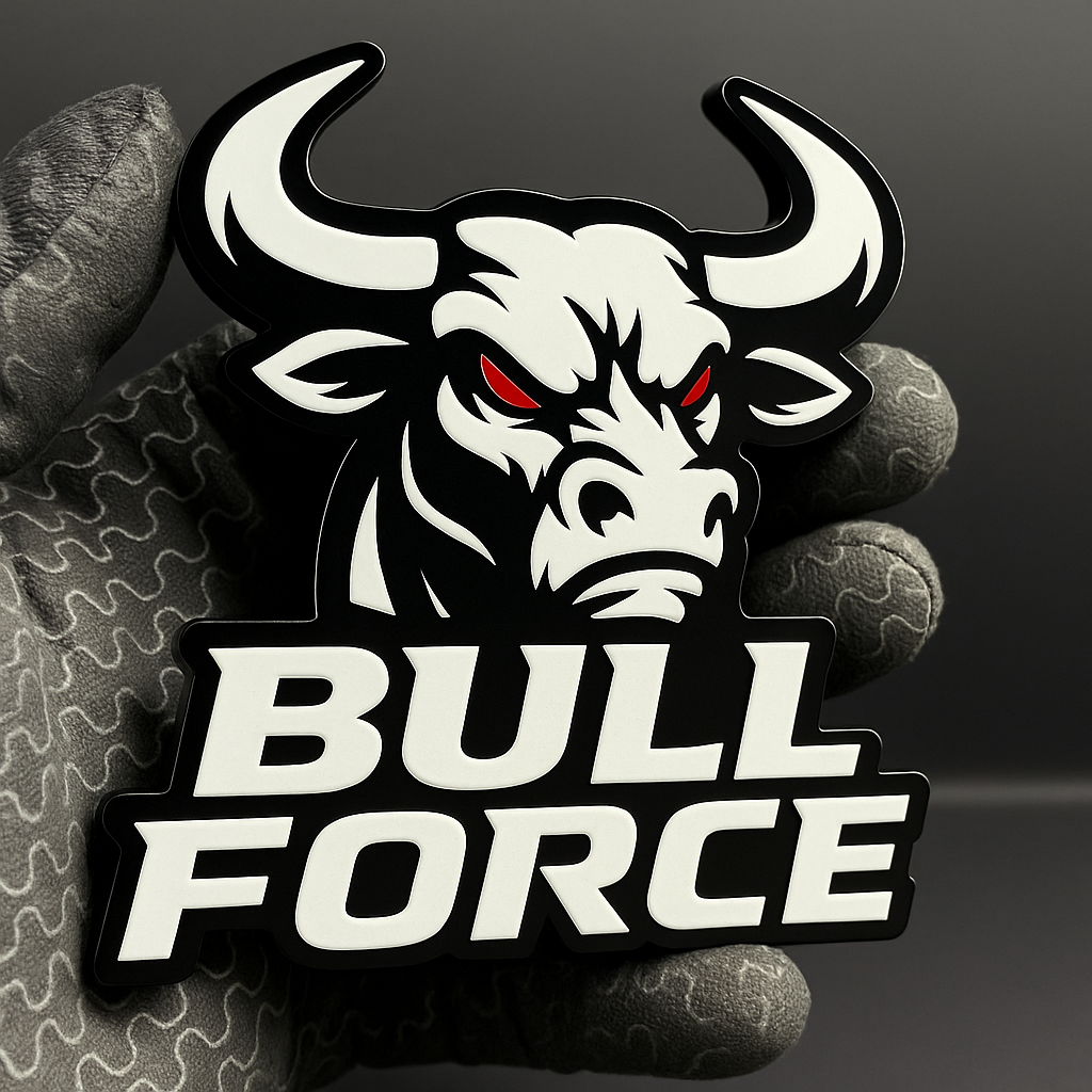 1PCS BULL FORCE Emblem – 3D Acrylic Tailgate or Fender Badge for Truck SUV Car