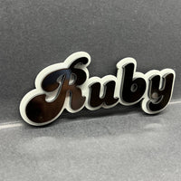 1pc RUBY 3D Acrylic Badge – Custom Exterior Emblem for Car, SUV & Truck
