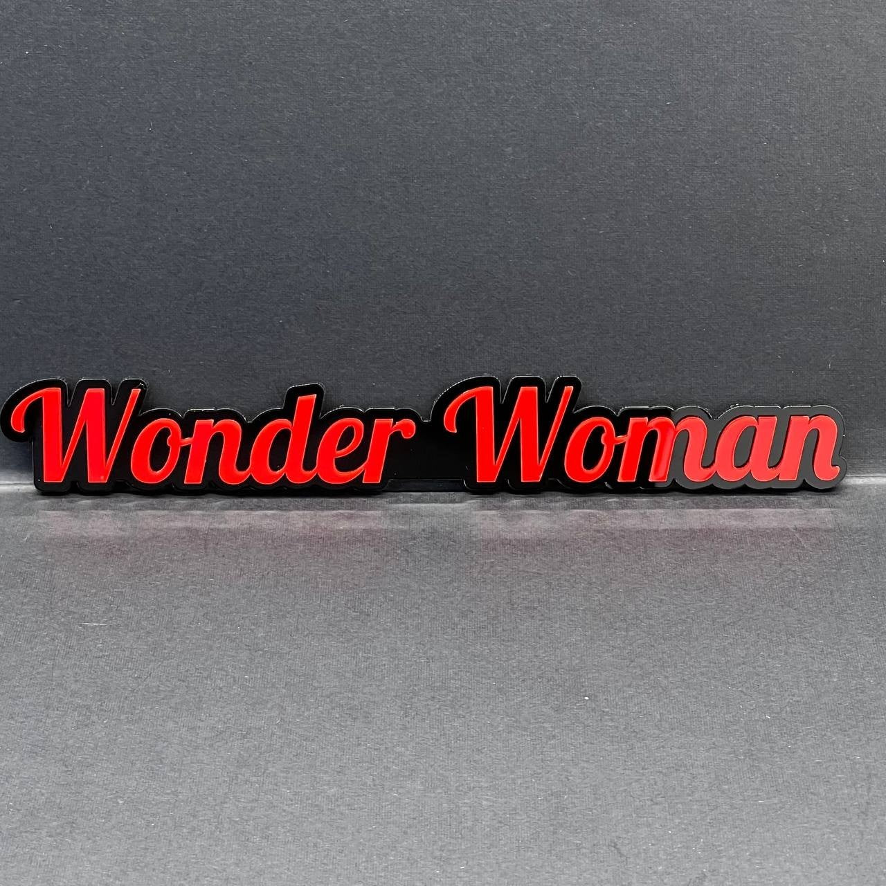 Wonder Woman 3D Emblem – Custom Acrylic Car, Truck & SUV Badge 1pcs