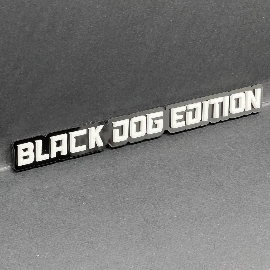 1PC BLACK DOG EDITION Emblem Multicolor Custom Badge Sticker for Car SUV TRUCK