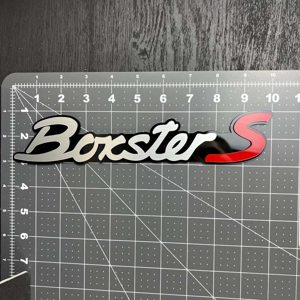 1PCS Boxster S Emblem – Premium 3D Multicolor Acrylic Car Exterior Badge
