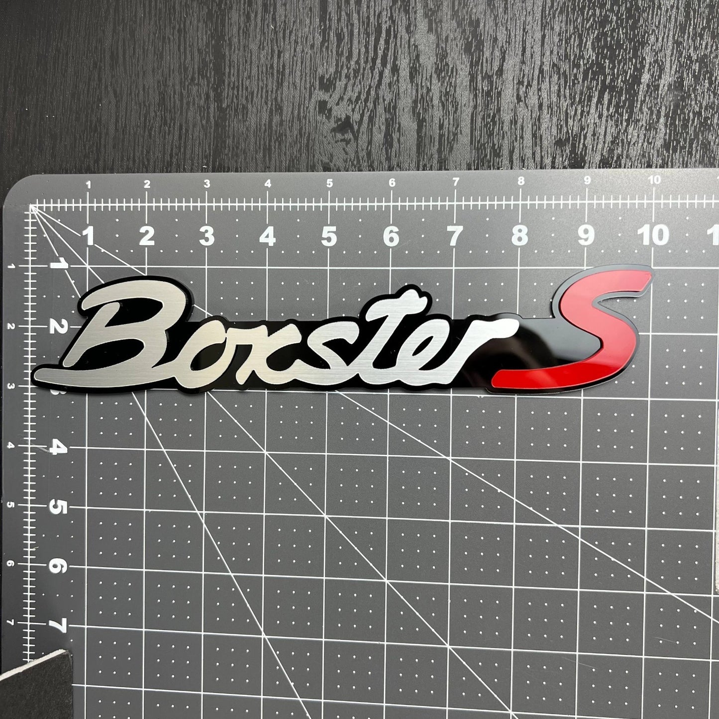 1PCS Boxster S Emblem – Premium 3D Multicolor Acrylic Car Exterior Badge