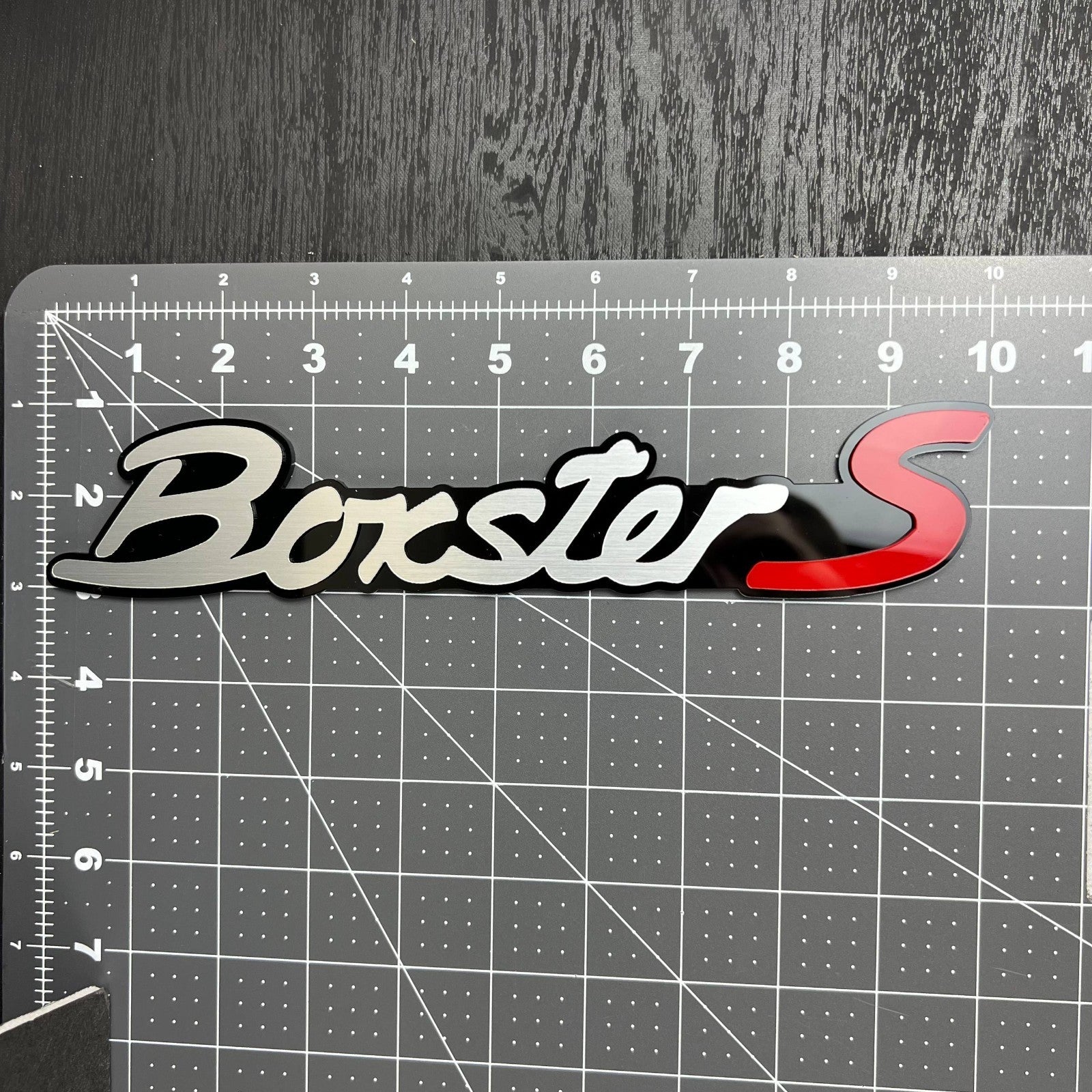 1PCS Boxster S Emblem – Premium 3D Multicolor Acrylic Car Exterior Badge