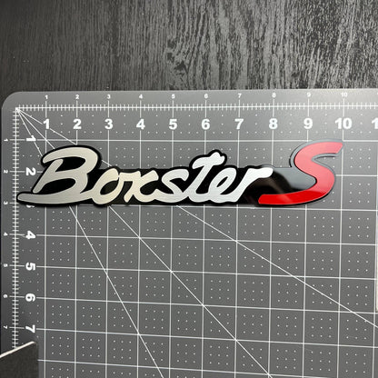 1PCS Boxster S Emblem – Premium 3D Multicolor Acrylic Car Exterior Badge