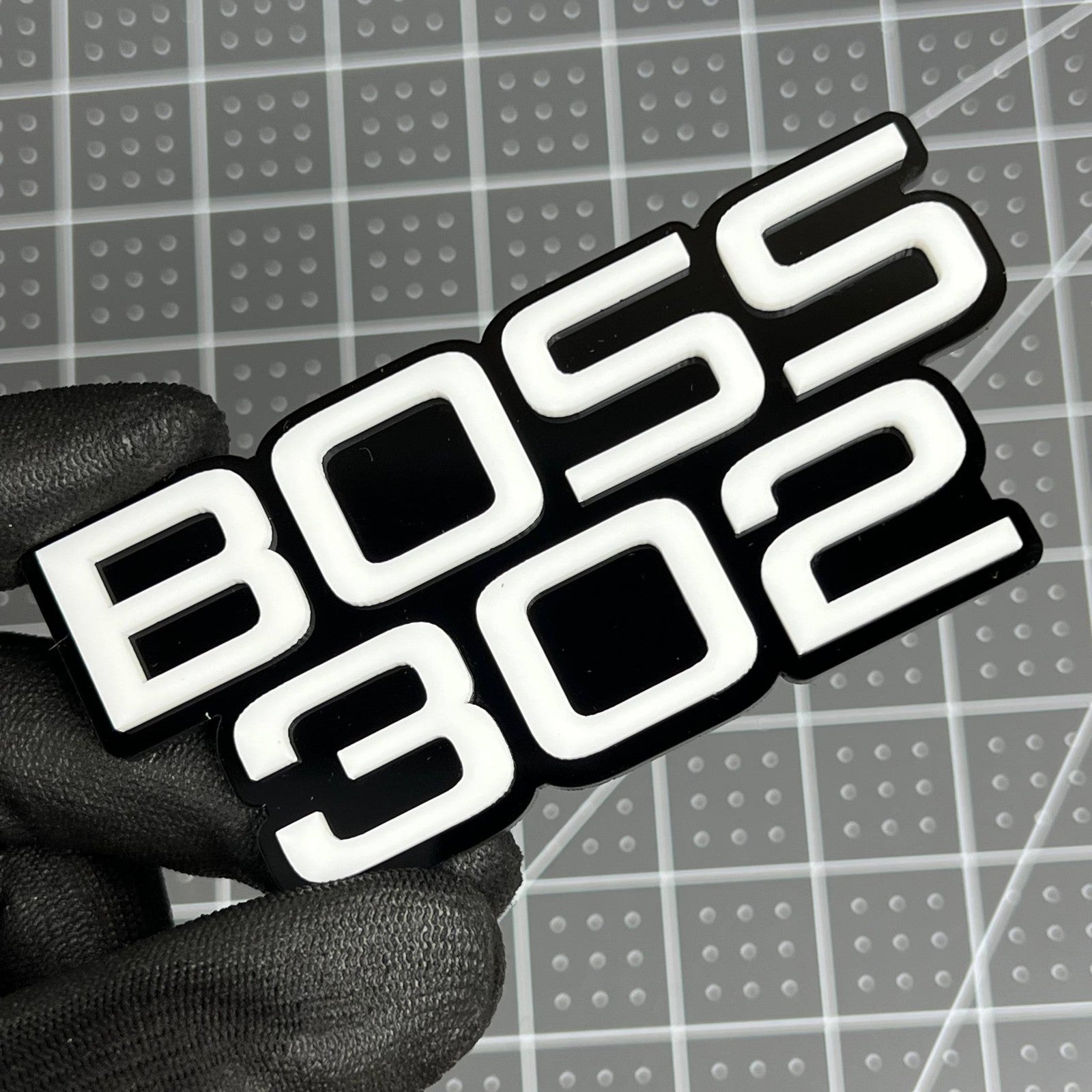 1PC BOSS 302 Emblem – Custom 3D Acrylic Multicolor Car Fender Sticker