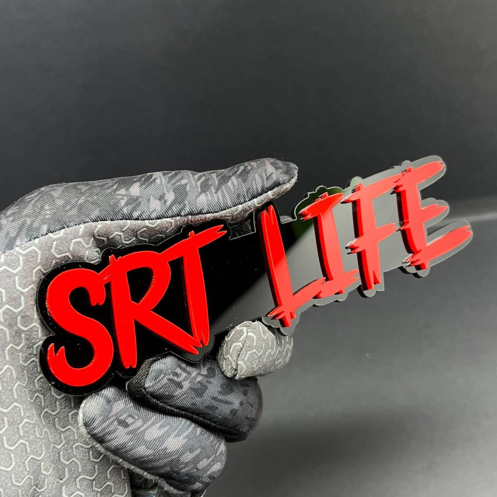 SRT LIFE Multicolor Emblems –  SRT Side Fender Badges (Set of 2) for SRT Emblem