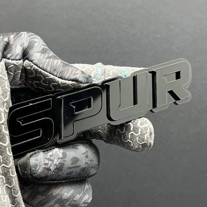 1pc SPUR Multicolor 3D Car Emblem – Easy Install Acrylic Badge for Cars & SUVs