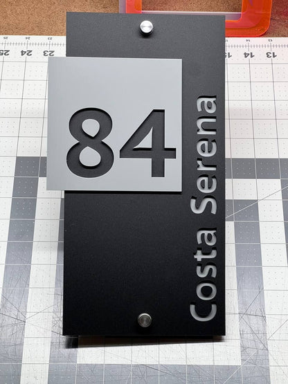 Personalized House Number Sign Modern Outdoor Address Plate Custom Home
