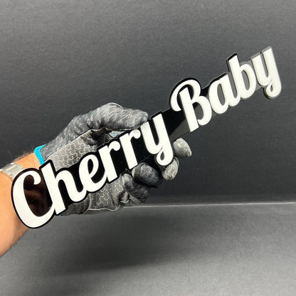 1PC CHERRY BABY Emblem – Custom 3D Multicolor Acrylic Fender & Trunk Badge