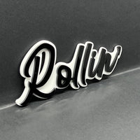 1pcs Rollin 3D Emblem – Multicolor Acrylic Car Badge for Fender & Trunk
