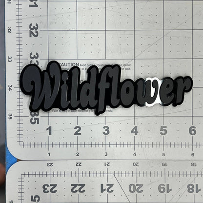 1PC WILDFLOWER Emblem – Custom 3D Multicolor Acrylic Car Exterior Badge