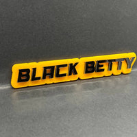 1pc Black Betty 3D Emblem – Multicolor Acrylic Badge for Car Fender & Trunk