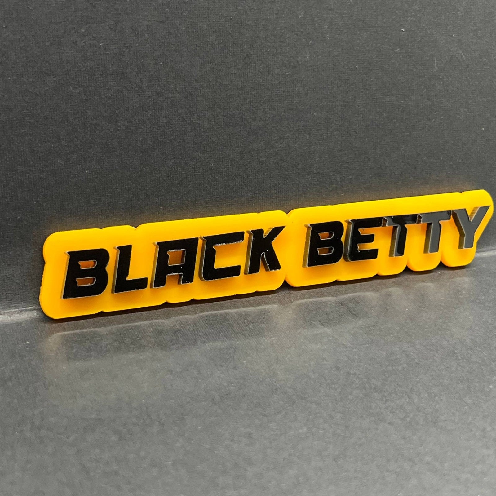 1pc Black Betty 3D Emblem – Multicolor Acrylic Badge for Car Fender & Trunk