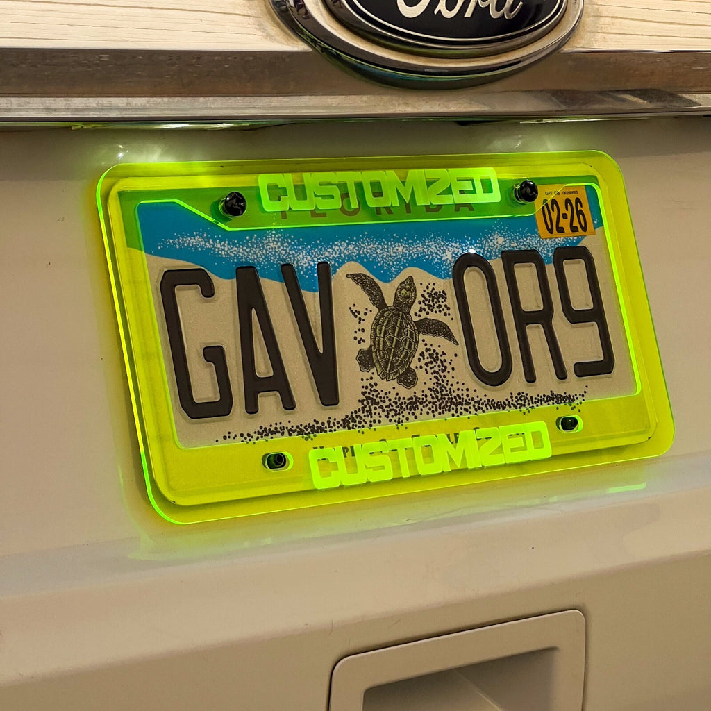 CUSTOM PERSONALIZED License Plate Frame COLOR CHOICE